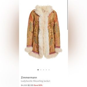 Zimmermann Ladybeetle Shearling Coat